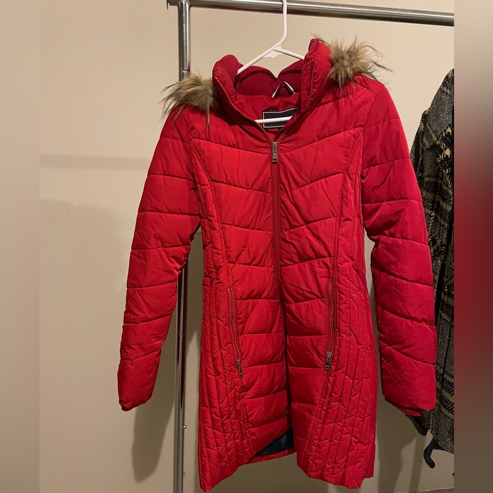 Tommy Hilfiger Faux-Fur Hooded Puffer Coat